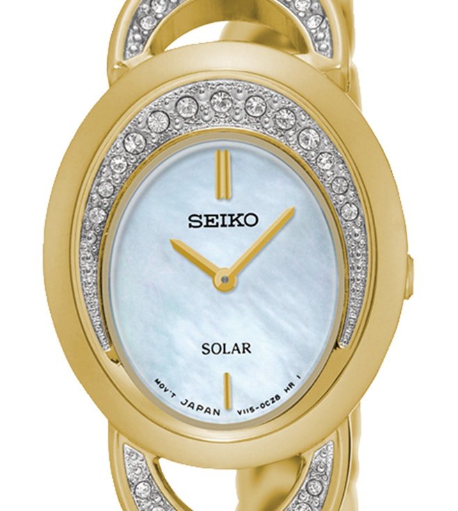 Seiko Solar Mother Of Pearl Dial Women 22.9mm