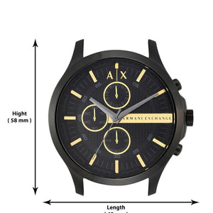 Armani Exchange Hampton Black Dial Men 49mm