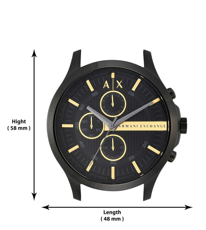 Armani Exchange Hampton Black Dial Men 49mm