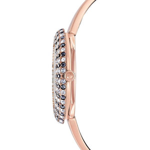 Swarovski Crystal Rose Black Dial with Rose Gold Watch for Women