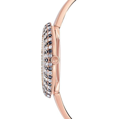 Swarovski Crystal Rose Black Dial with Rose Gold Watch for Women