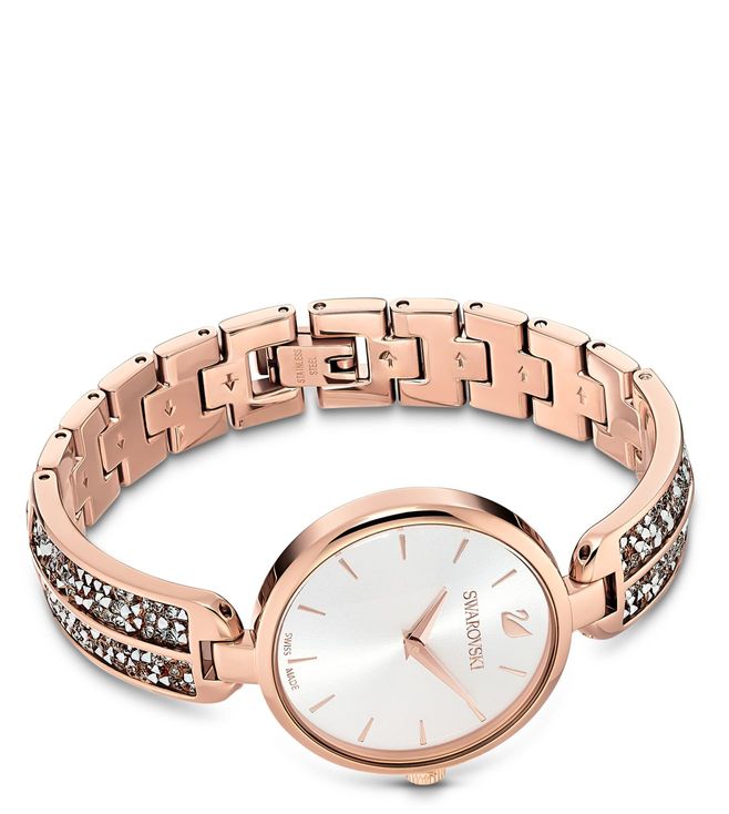 Swarovski Dream Rock Silver Dial & Rose Gold Watch for Ladies