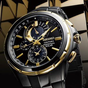 Seiko Coutura Black Dial Men 44mm