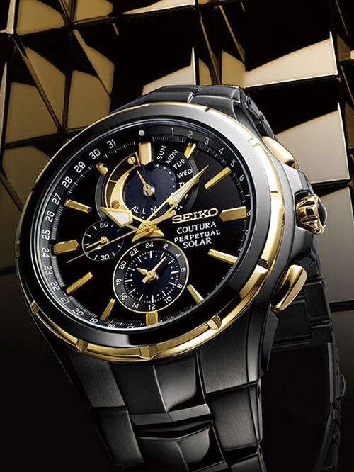 Seiko Coutura Black Dial Men 44mm
