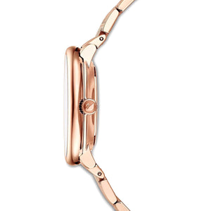 Swarovski Crystalline Chic Black Dial 35 MM with Rose Gold Chain Watch for Women