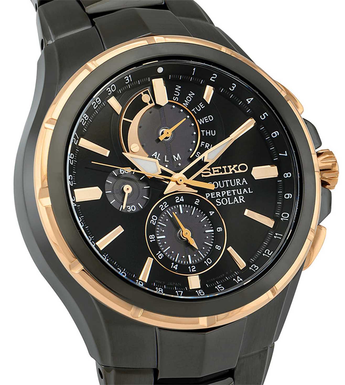 Seiko Coutura Black Dial Men 44mm
