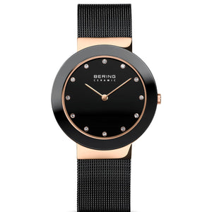 Bering Ceramic Black Dial Women 35mm