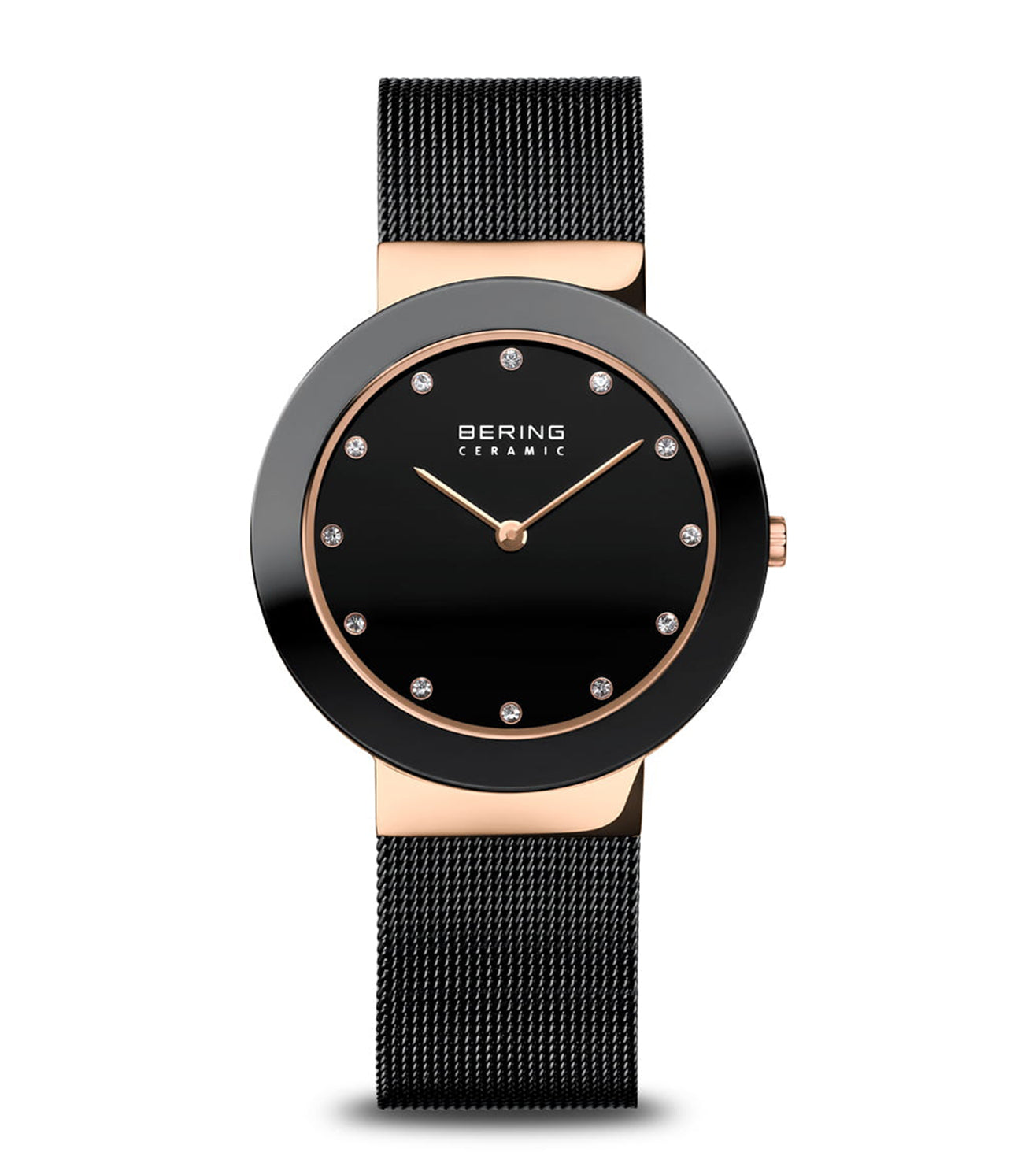 Bering Ceramic Black Dial Women 35mm