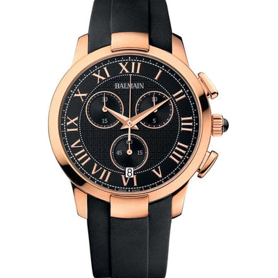 Balmain Iconic Chrono Gents Black Dial Men 42.92mm