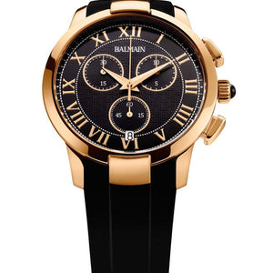 Balmain Iconic Chrono Gents Black Dial Men 42.92mm