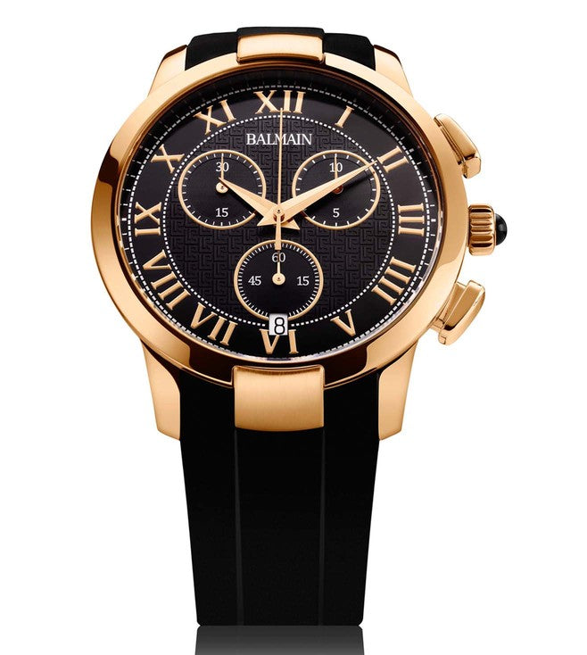 Balmain Iconic Chrono Gents Black Dial Men 42.92mm