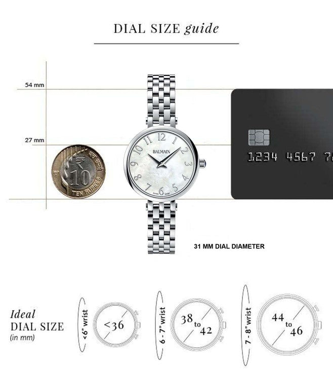 Balmain Moon Phase Mother Of Pearl Dial Women 31mm