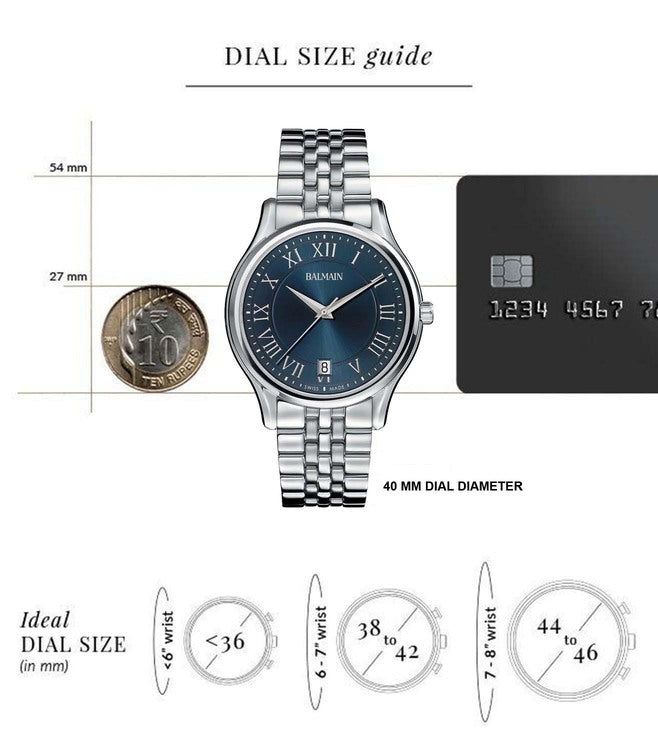 Balmain Beleganza Gent II Blue Dial Men 40mm