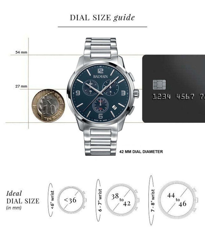 Balmain Madrigal Chrono Gent Blue Dial Men 42mm