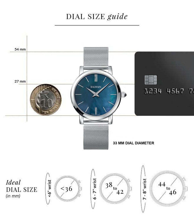 Balmain Elegance Chic M Blue Dial Women 33mm