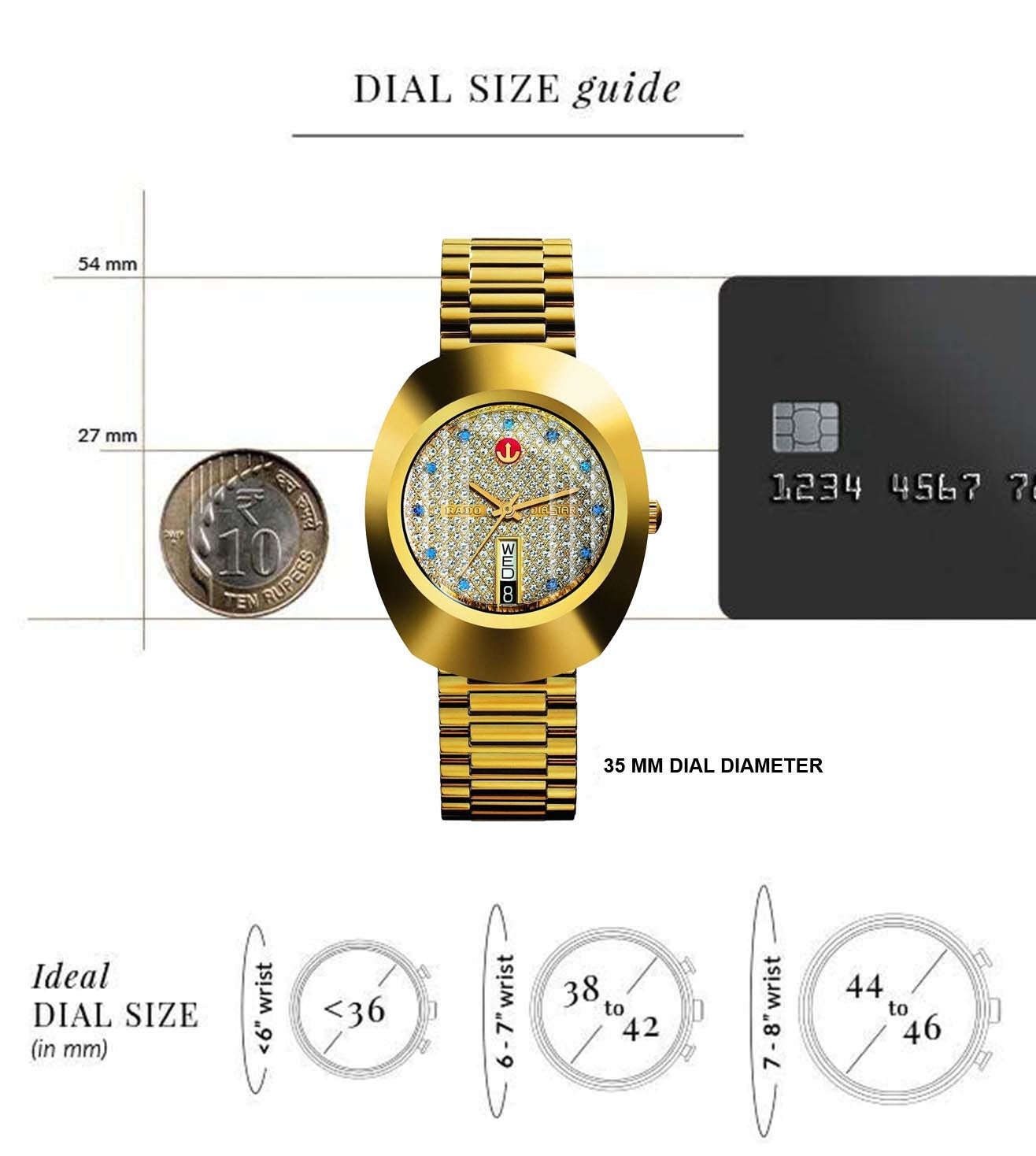 Rado Diastar Original Champagne Dial Men 35mm