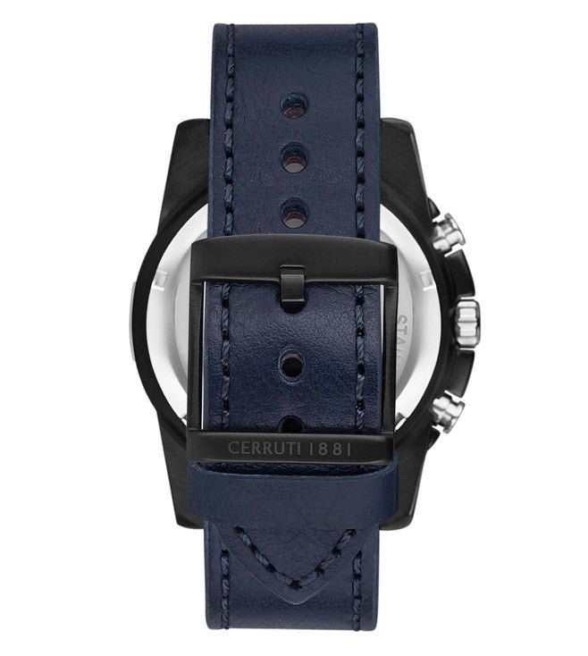 Cerruti Blue Leather