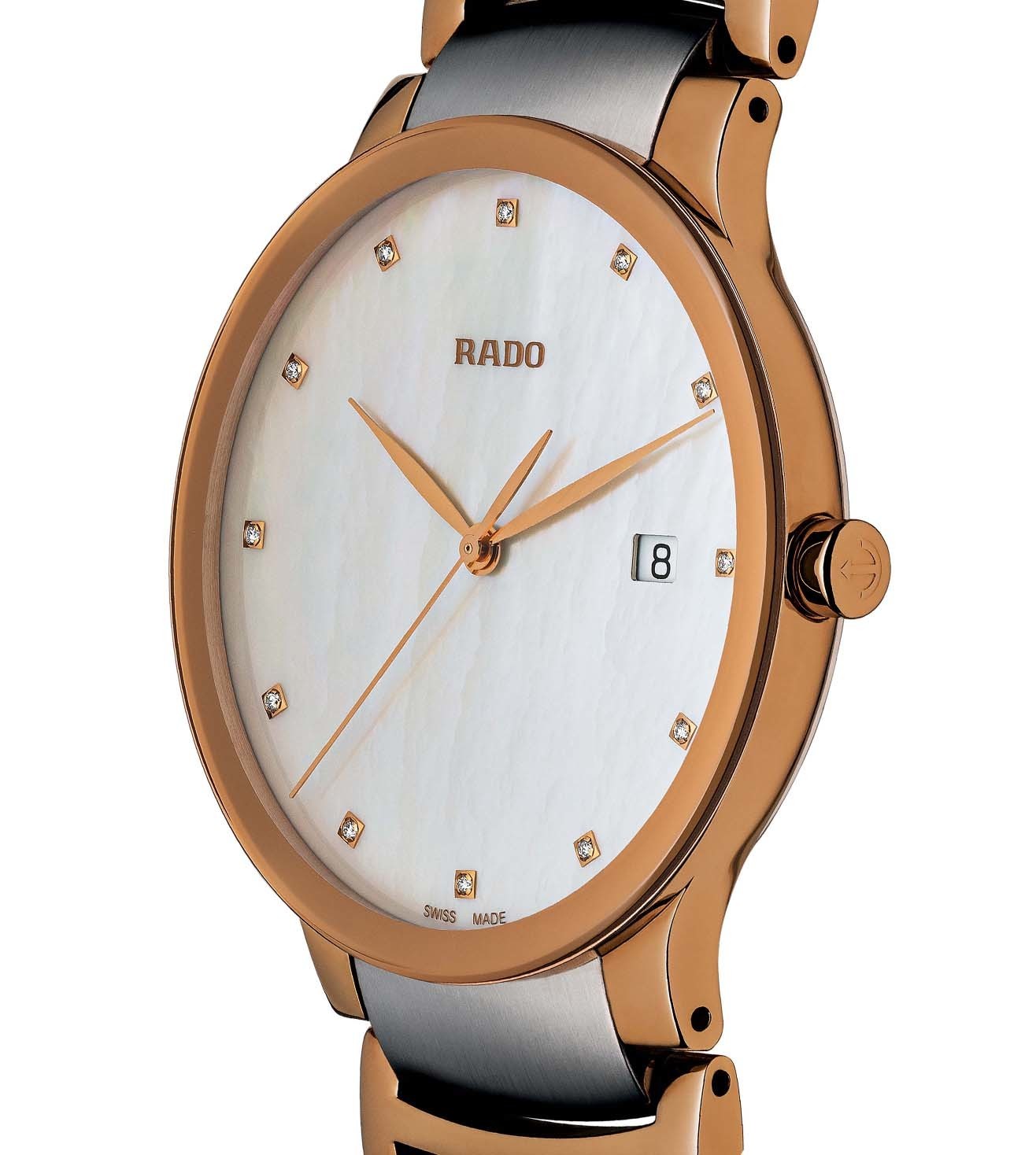 Rado Centrix White Mother-Of-Pearl Dial Unisex 38mm