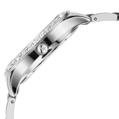 Michael Kors Liliane Women's White Mother of Pearl Dial & Silver Watch