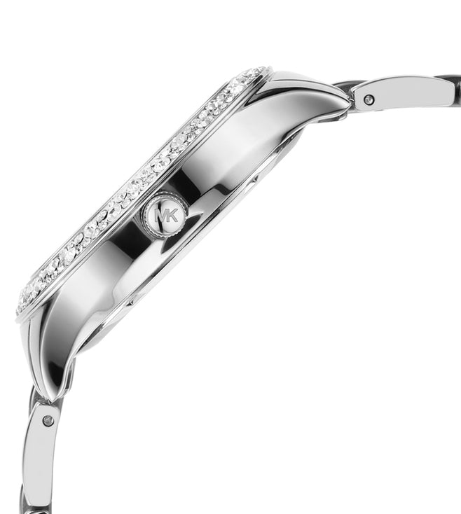 Michael Kors Liliane Women's White Mother of Pearl Dial & Silver Watch