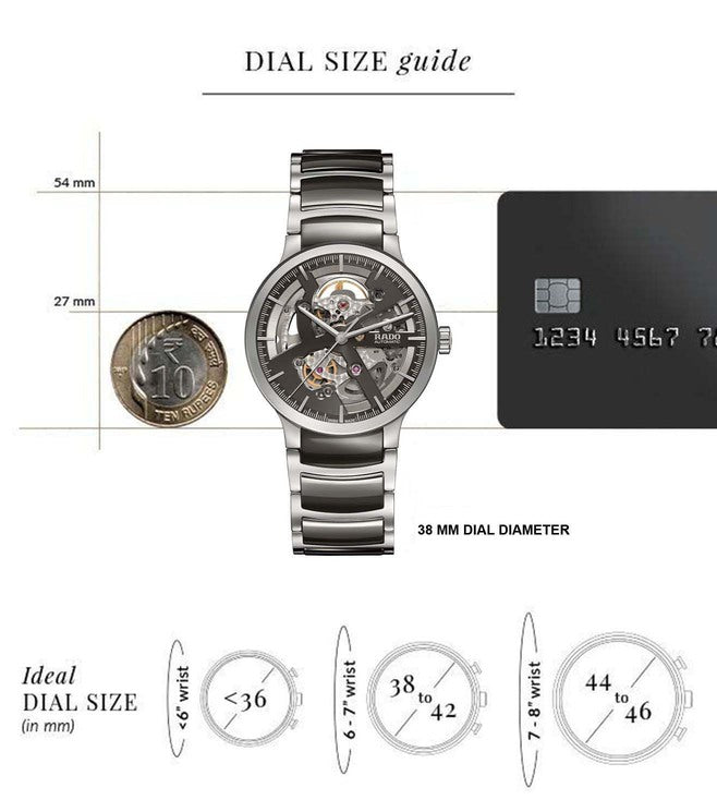 Rado Centrix Skeleton Dial Unisex 38mm