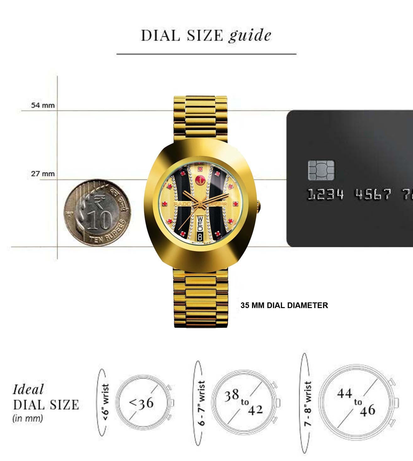 Rado Diastar Original Champagne Dial Men 35mm