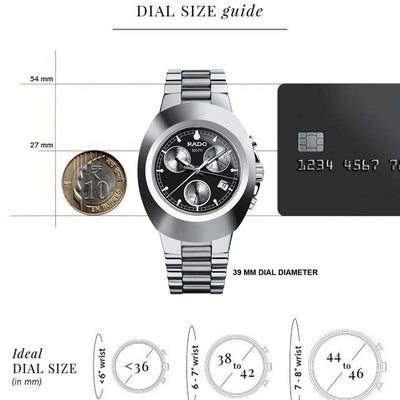 Rado Diastar Original Black Dial Men 38.5mm