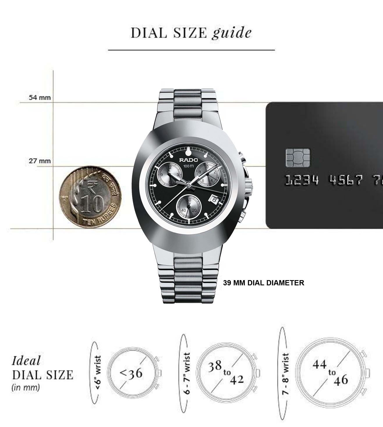 Rado Diastar Original Black Dial Men 38.5mm