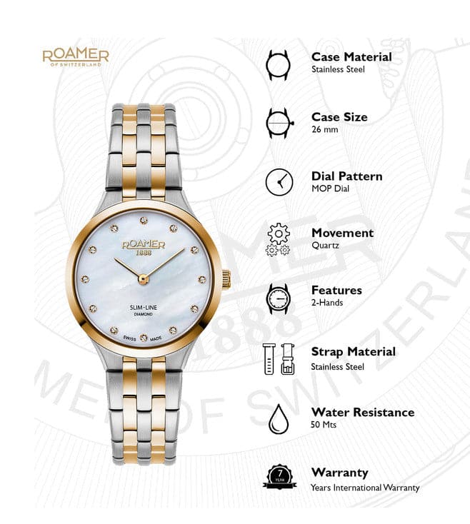 Slim-Line Diamond Mother Of Pearl Dial