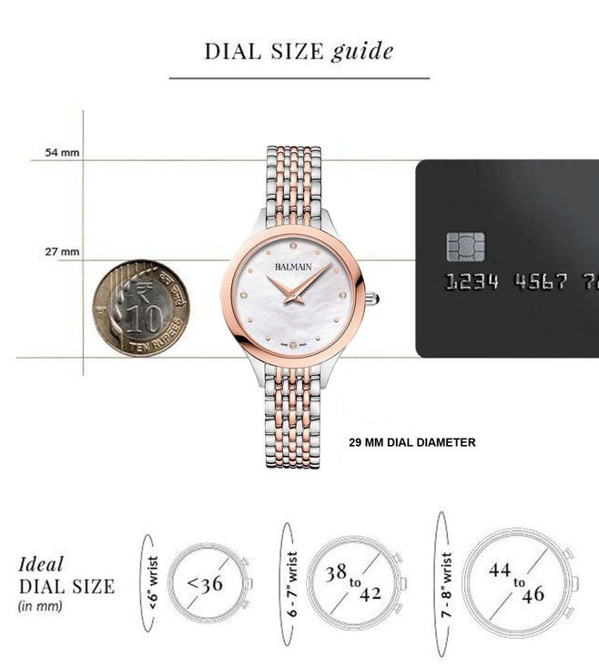 Balmain De Balmain II Mini White Mother Of Pearl Dial Women 29mm