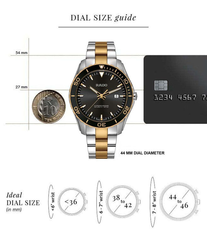 Rado Hyperchrome Black Dial Men 44mm