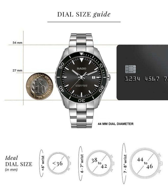 Rado Hyperchrome Black Dial Men 44mm