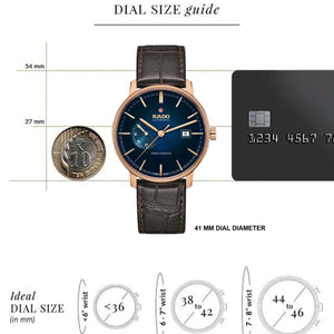 Rado Coupole Blue Dial Men 41mm