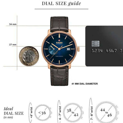 Rado Coupole Blue Dial Men 41mm