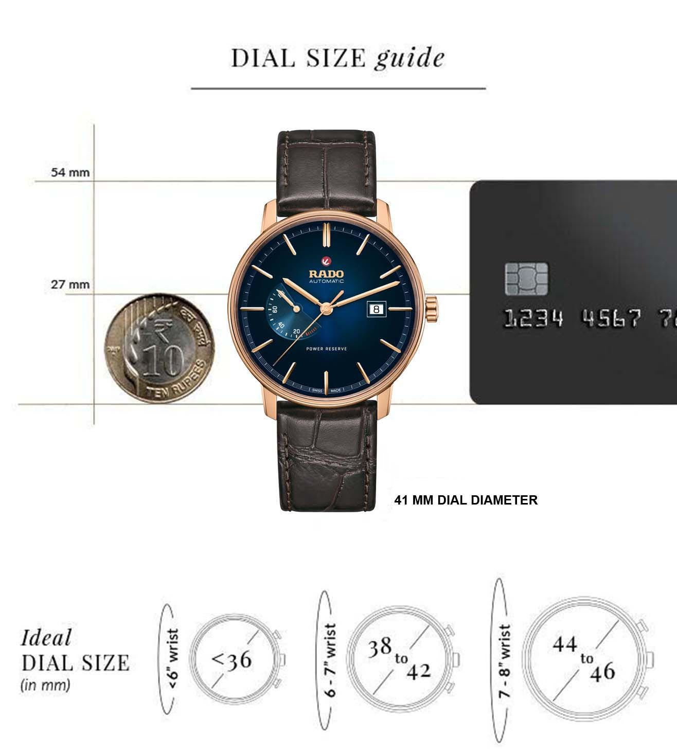Rado Coupole Blue Dial Men 41mm