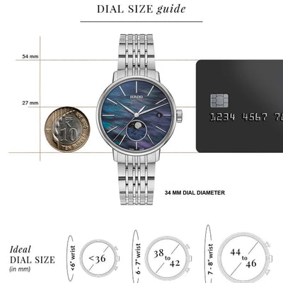 Rado Coupole Blue Dial Women 34mm