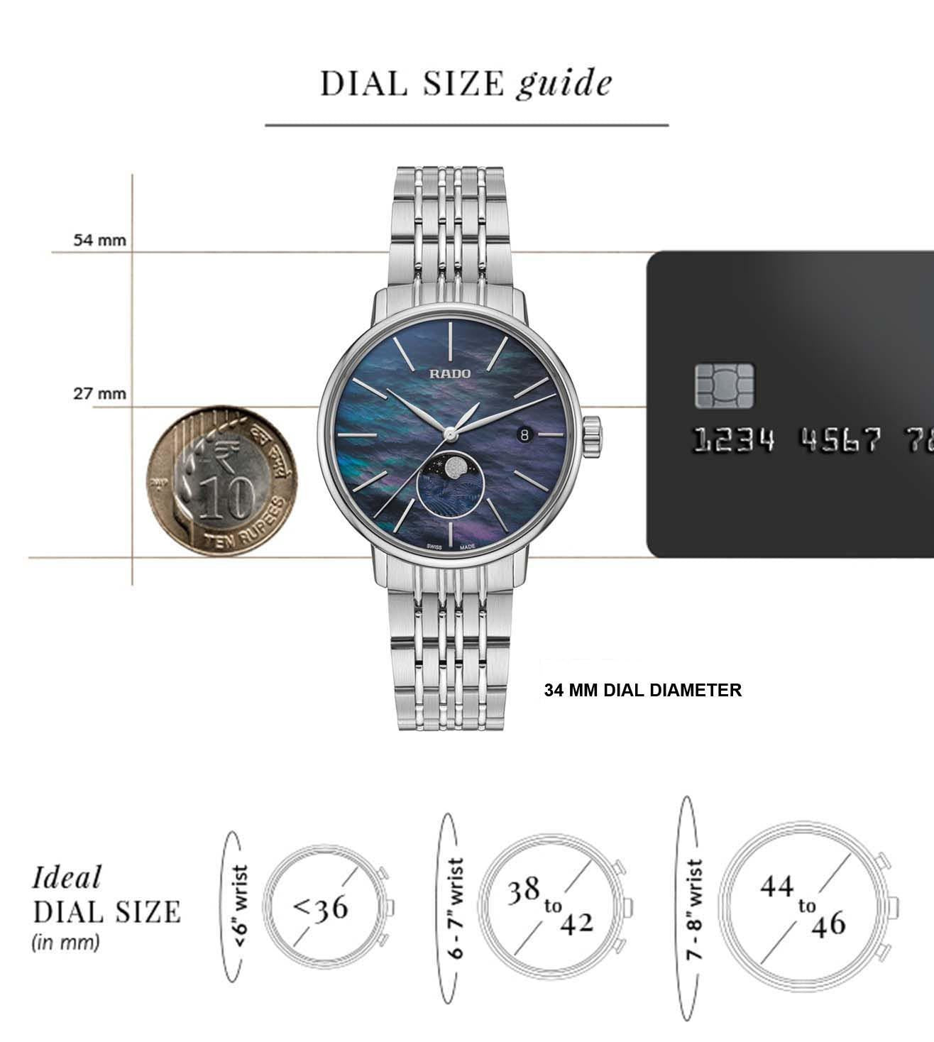 Rado Coupole Blue Dial Women 34mm