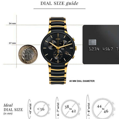 Rado Centrix Black Dial Men 40mm