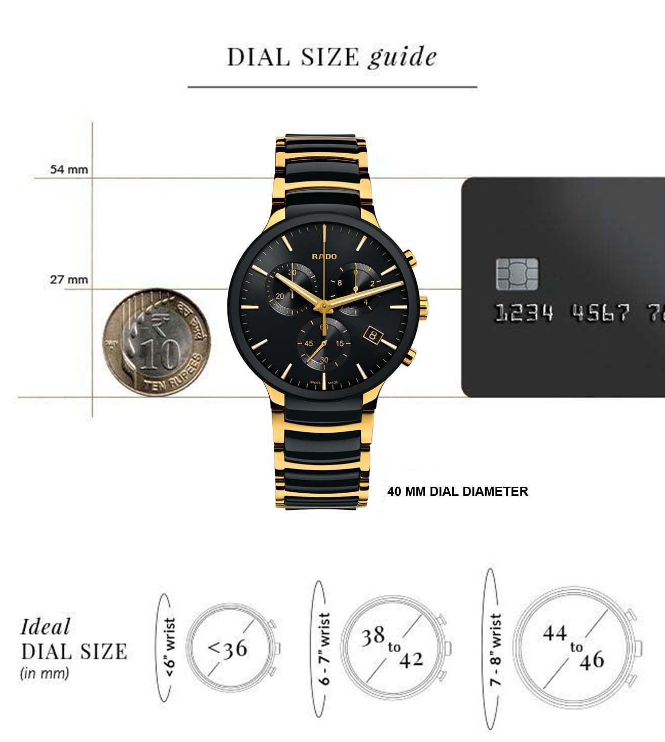 Rado Centrix Black Dial Men 40mm
