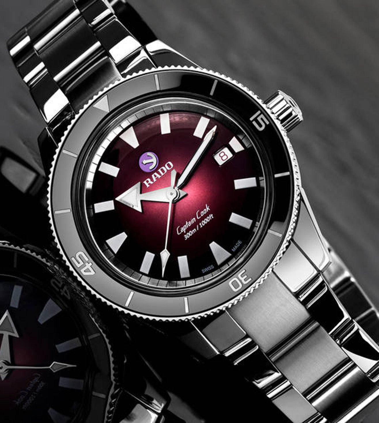Rado Captain Cook Red Dial Men 42mm