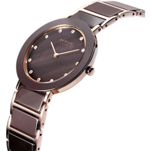 Bering Ceramic Brown Dial Women 35mm