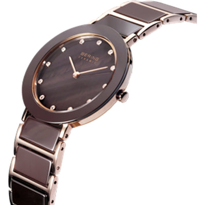 Bering Ceramic Brown Dial Women 35mm