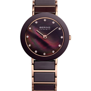 Bering Ceramic Brown Dial Women 35mm