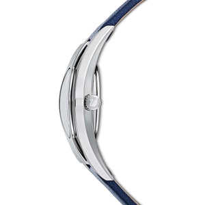 Swarovski Crystalline Sporty Women's Blue Dial & White Crystal with Blue Leather Strap Watch