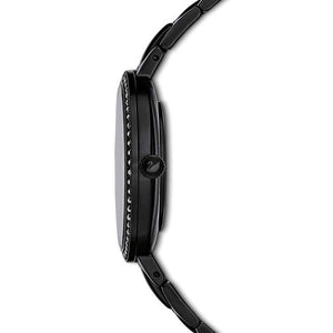 Swarovski Cosmopolitan Black Dial & Chain Watch for Women