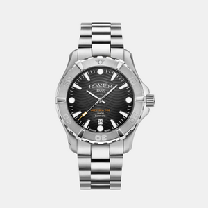 Deep Sea 200 Men Quartz Black Dial Analog Stainless Steel Watch 860833 41 55 70
