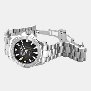 Deep Sea 200 Men Quartz Black Dial Analog Stainless Steel Watch 860833 41 55 70