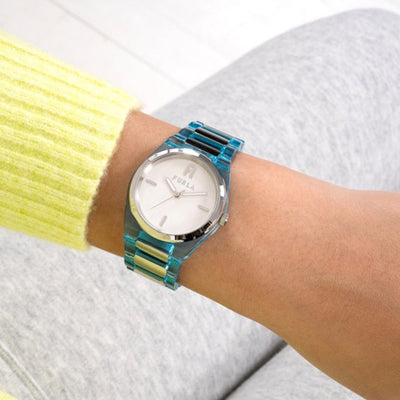 Furla Athleisure Women Quartz Silver Dial Analog Stainless Steel Watch WW00028007L1