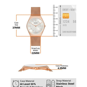 Skagen Grenen  White Dial Men 37mm
