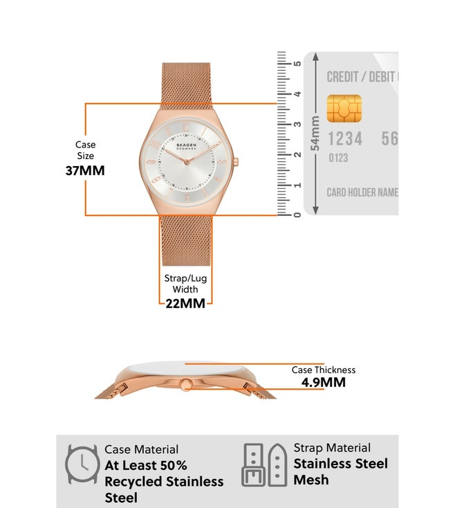 Skagen Grenen  White Dial Men 37mm